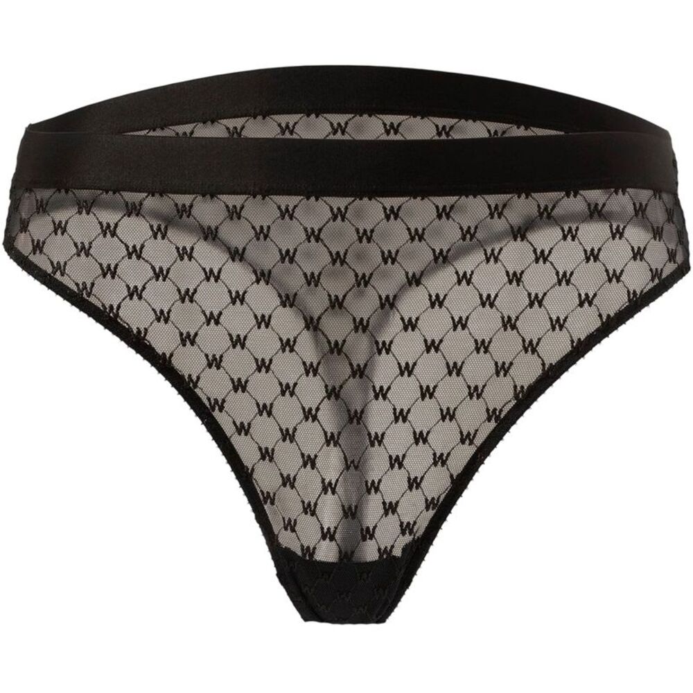 Wolf Womens/Ladies Monogram Thong / Black